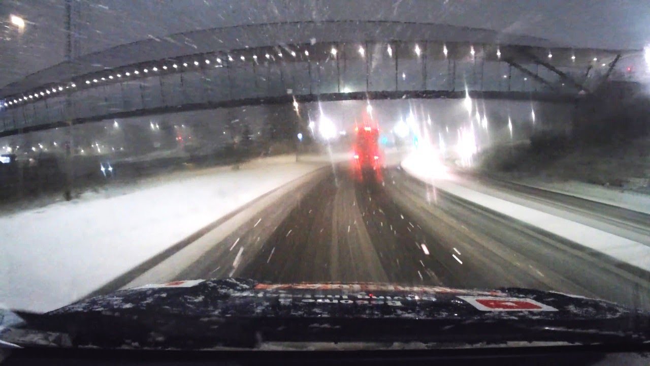 Driving from shrewsbury during storm Goretti snow storm
