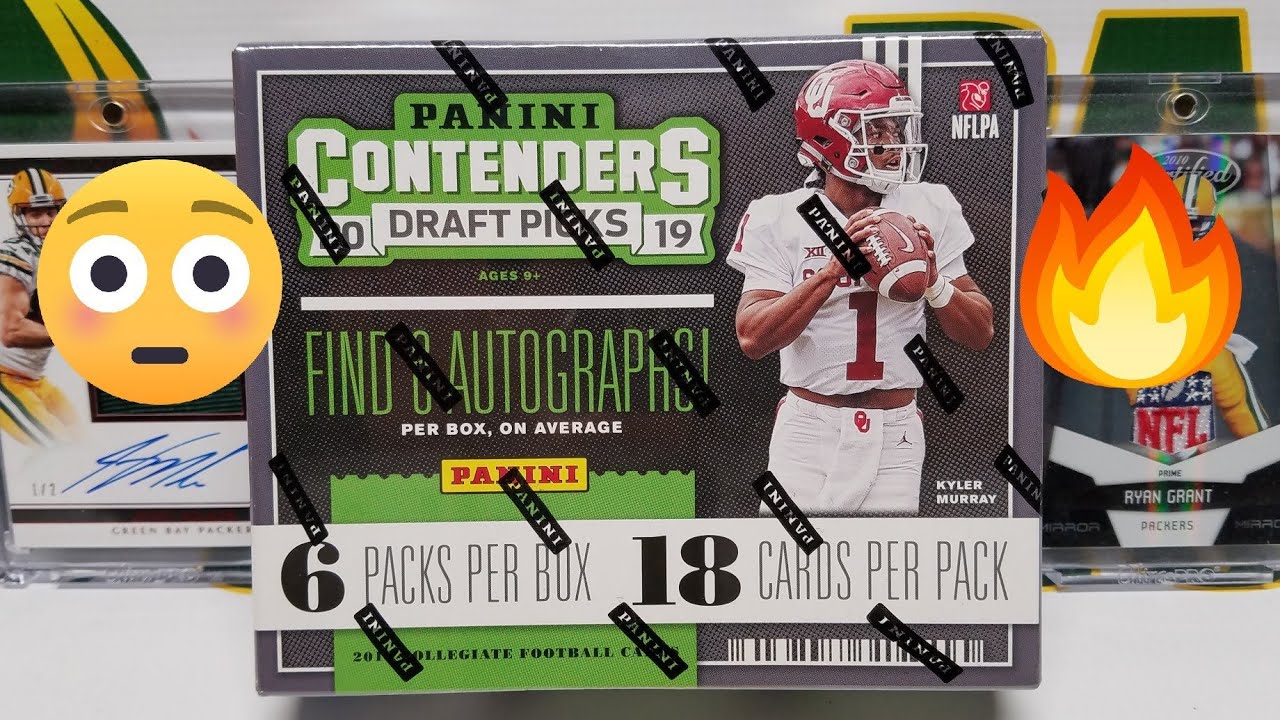 2019 Panini Contenders Draft Picks Football Hobby Box. 6 Autos!