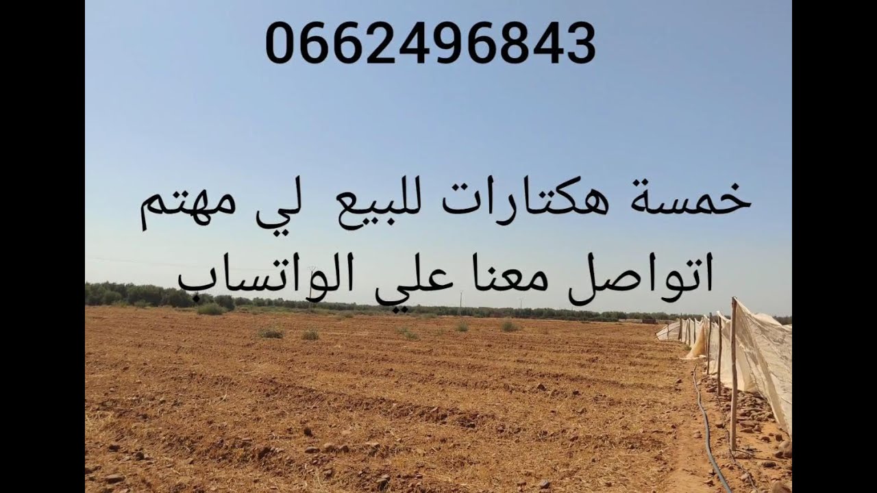 #ارض للبيع خمسة هكتارات مجهزة العطاوية