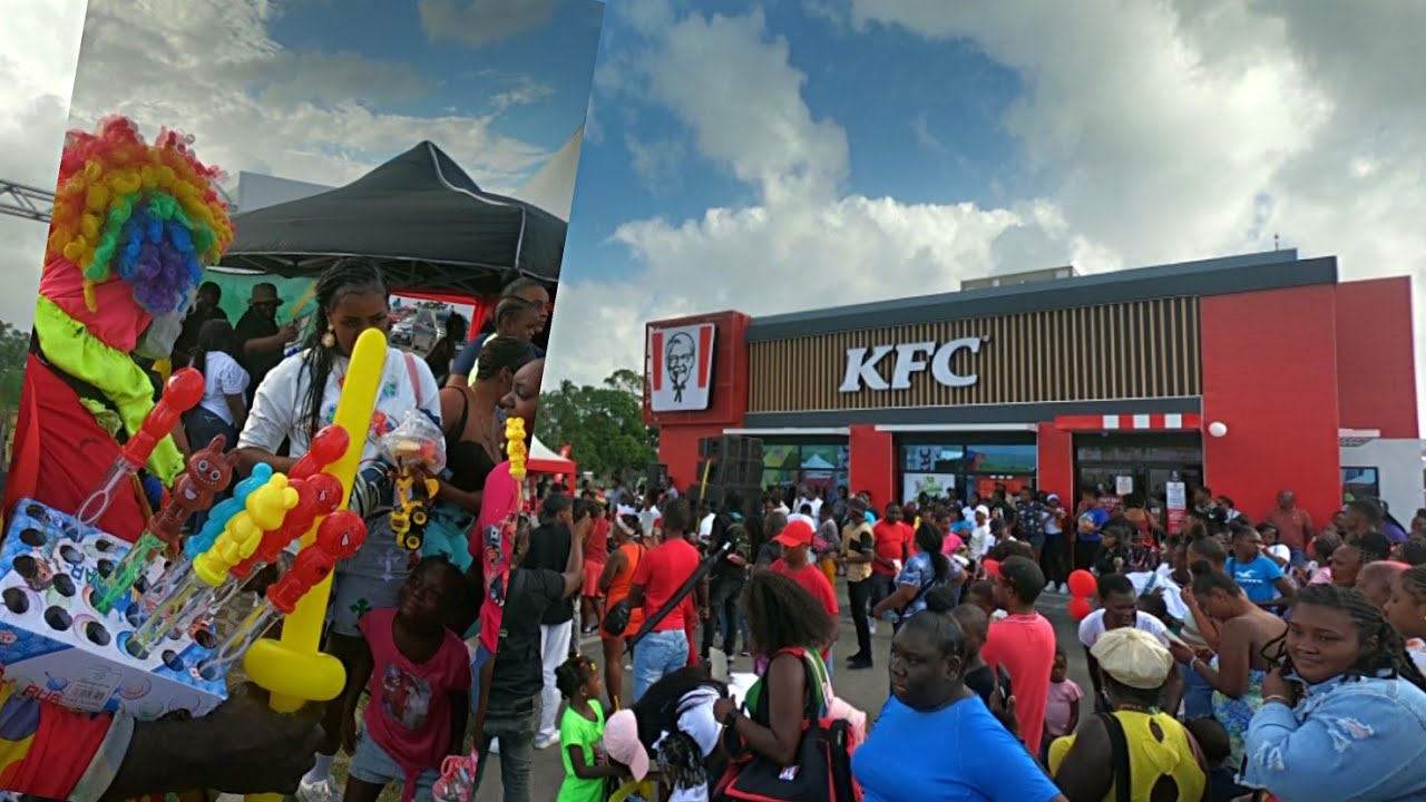 1#  KFC GRAND OPENING IN MORANT BAY ST THOMAS (lots of excitement)