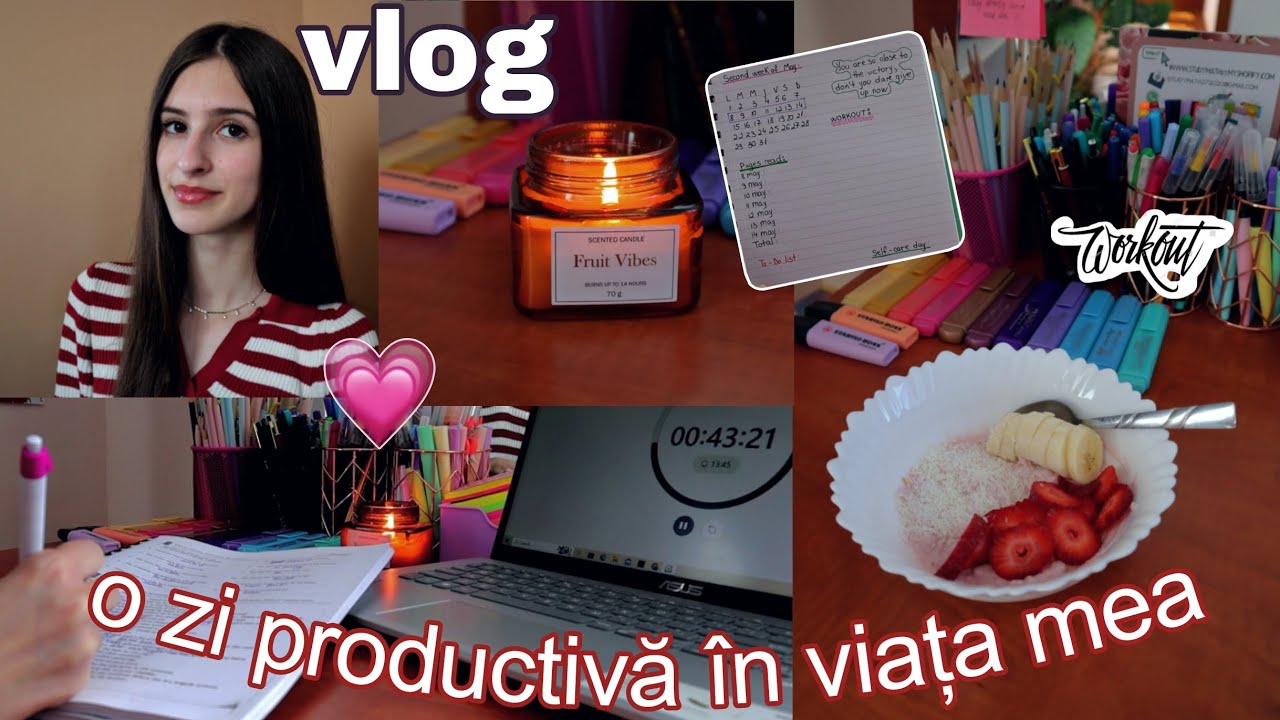 📝O zi productivă în viața mea || workout, journaling, rutina de machiaj