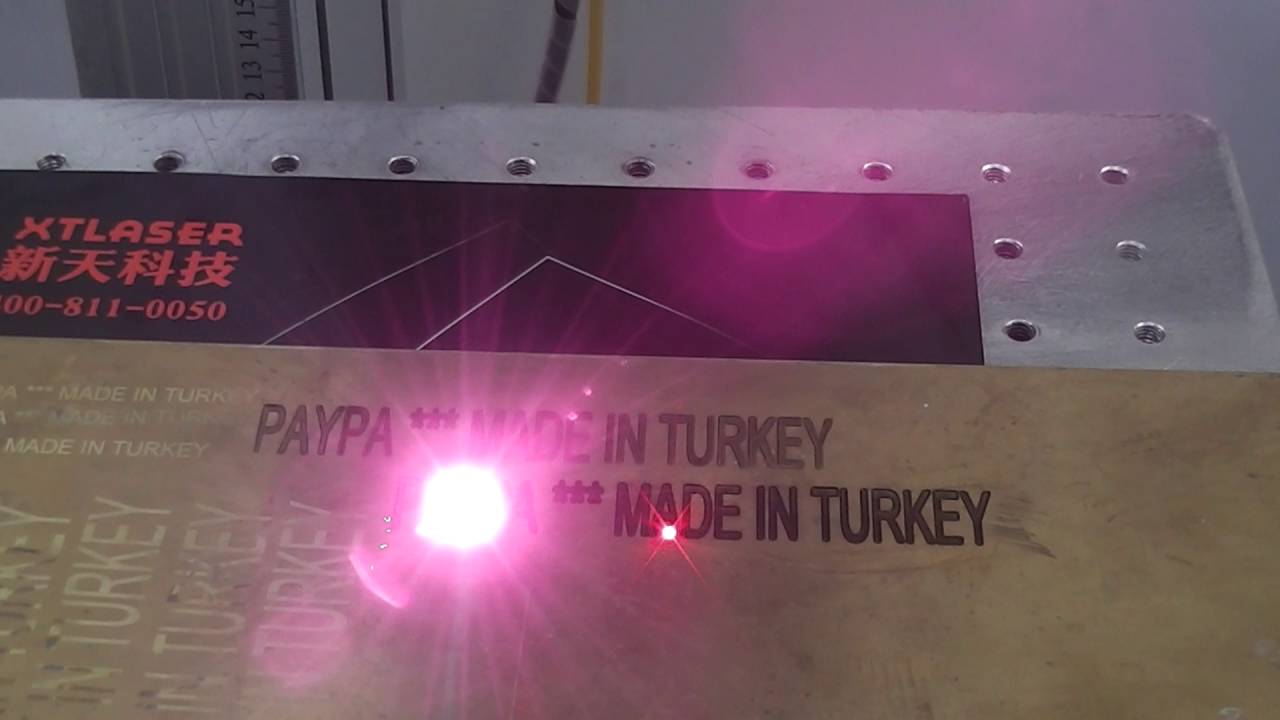 black marking on copper with fiber laser marker