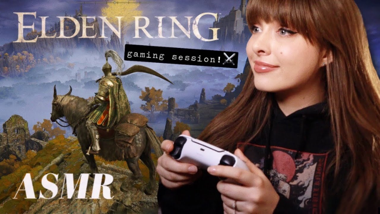ASMR ⚔️ Elden Ring Whispered PS5 Gaming! 🎮 Controller Buttons & Gentle Music on a Rainy Evening