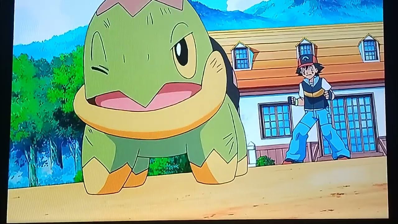 Ash's Turtwig Evolves into Grotle