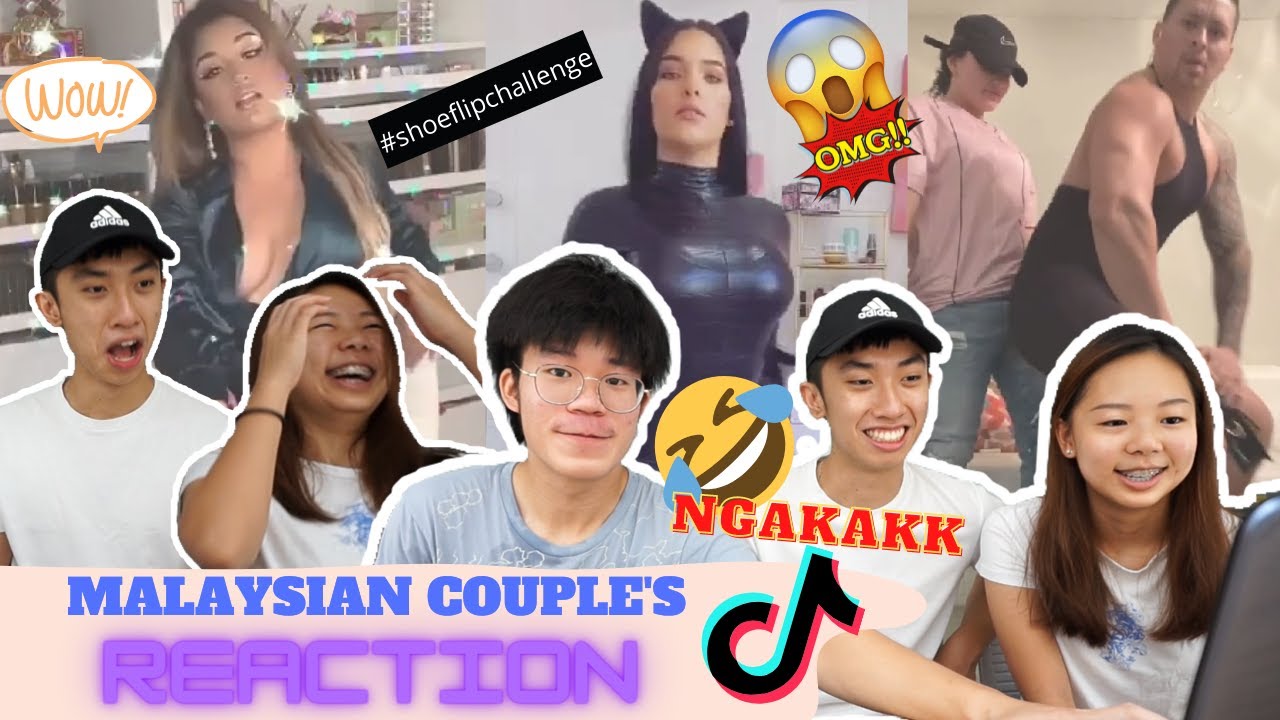 Malaysian Teenagers React to Tiktok Shoe Flip Challenge ! | Tiktok Shoe Flip Challenge Reaction
