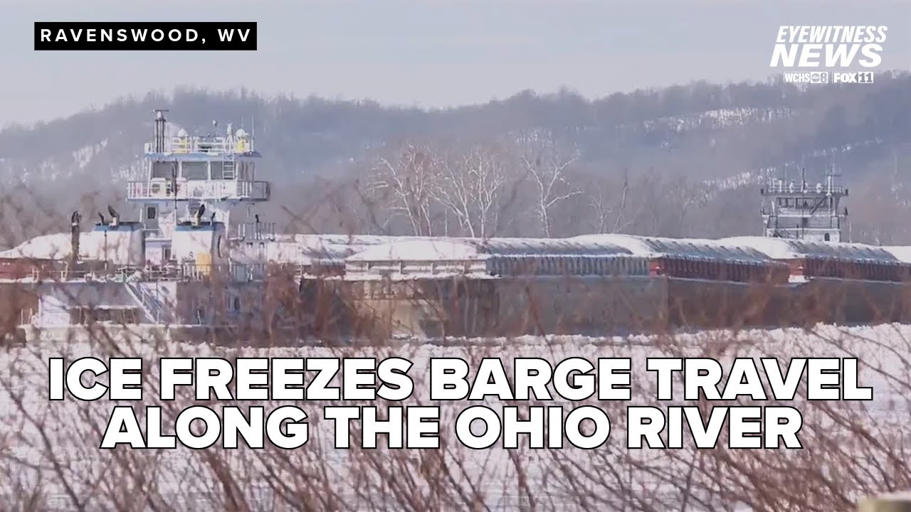 Barges back up along the Ohio River amid regional deep freeze