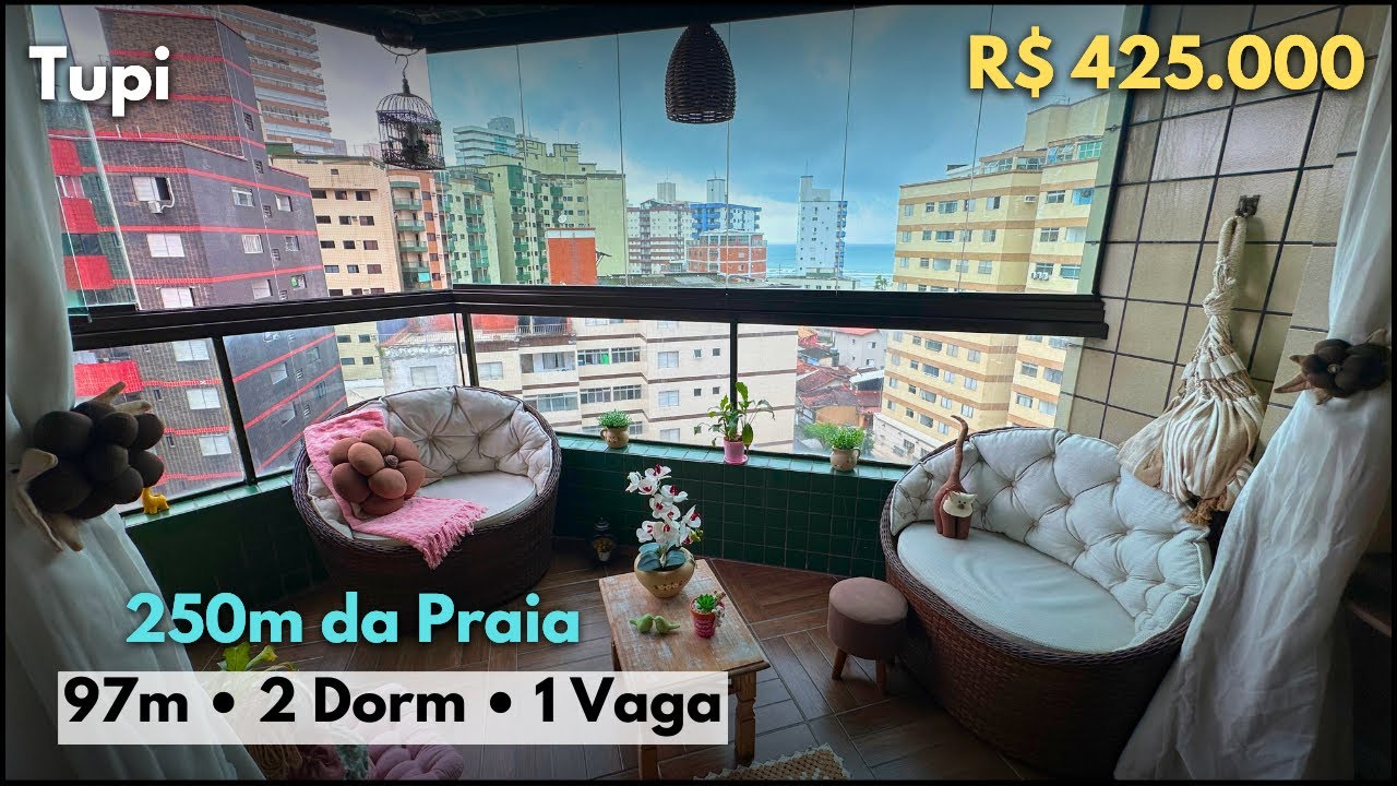 #672 APARTAMENTO COM 2 DORMITÓRIOS NA TUPI - PRAIA GRANDE