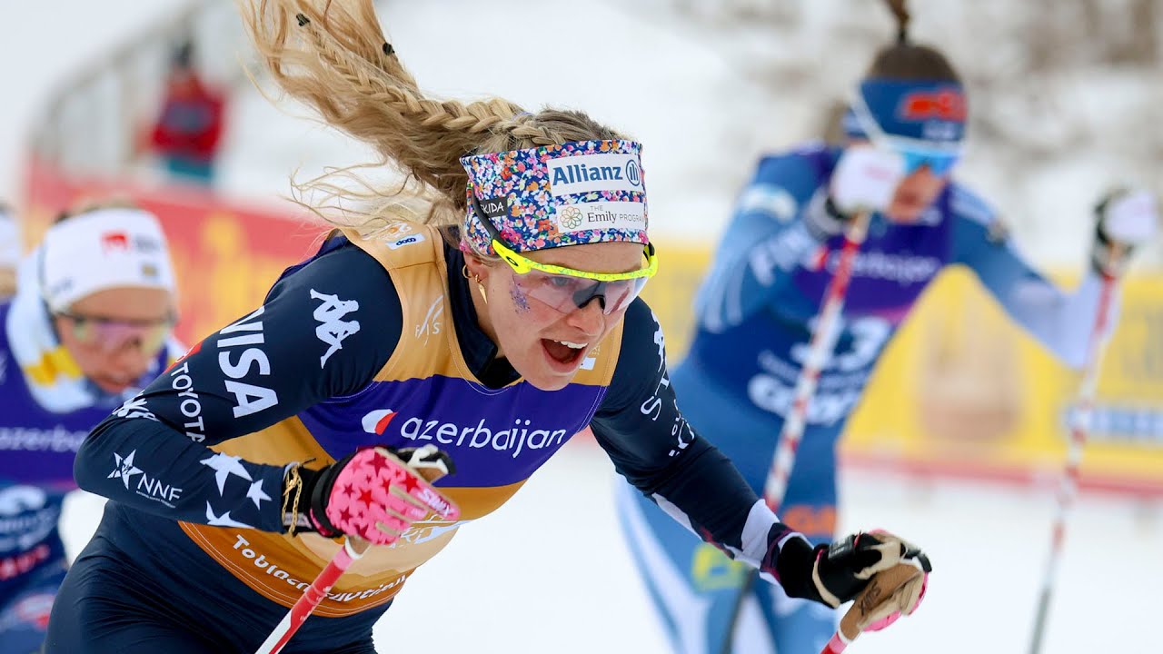 Jessie Diggins DOMINATES to Complete Historic USA Double in Tour de Ski Stage 3!