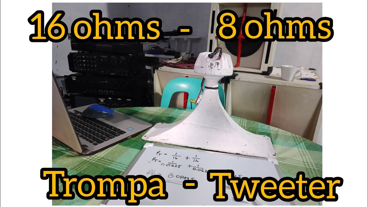 16 ohms na trompa ginawang 8 ohms at ginamit na tweeter || paano ?