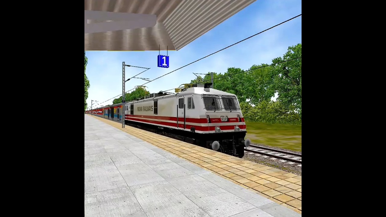 WAP5 🗿 FASTEST CROSSING 110KMPH 🔥 ON MSTS #msts #trainzimulator #train #indianrailways #shorts🔥