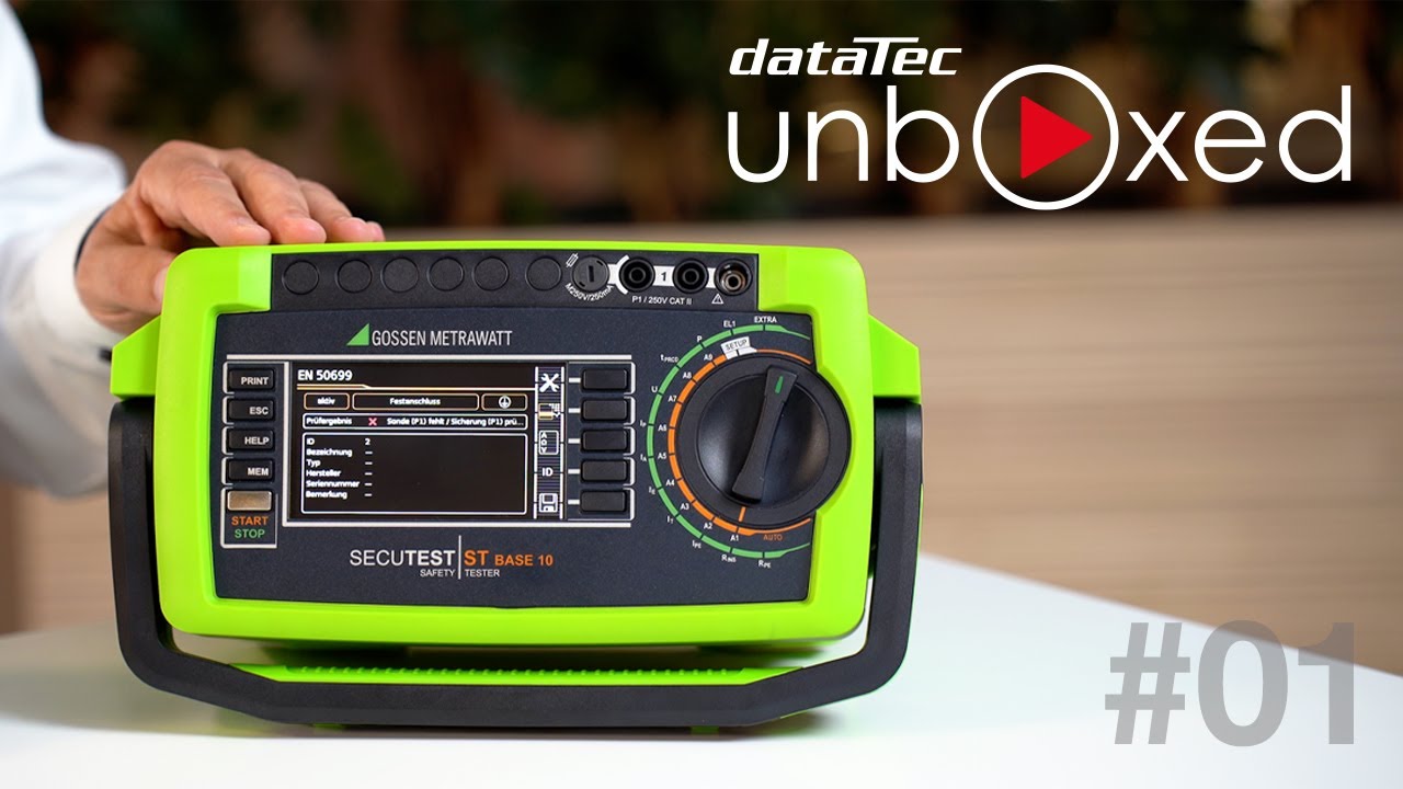 dataTec unboxed - Exklusive Weltpremiere des neuen Secutest ST Base 10 von Gossen Metrawatt.