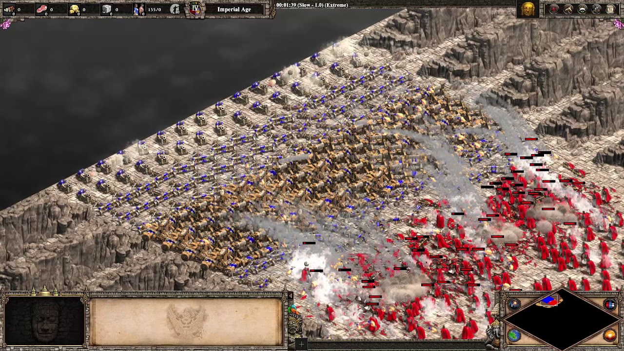 195 Siege Unit vs 2100 Elite Teutonic Knight AoE II: DE