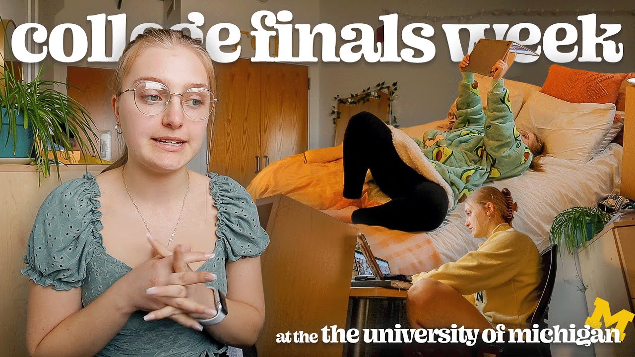 COLLEGE FINALS WEEK VLOG | writing papers, taking exams, study with me | The University of Michigan