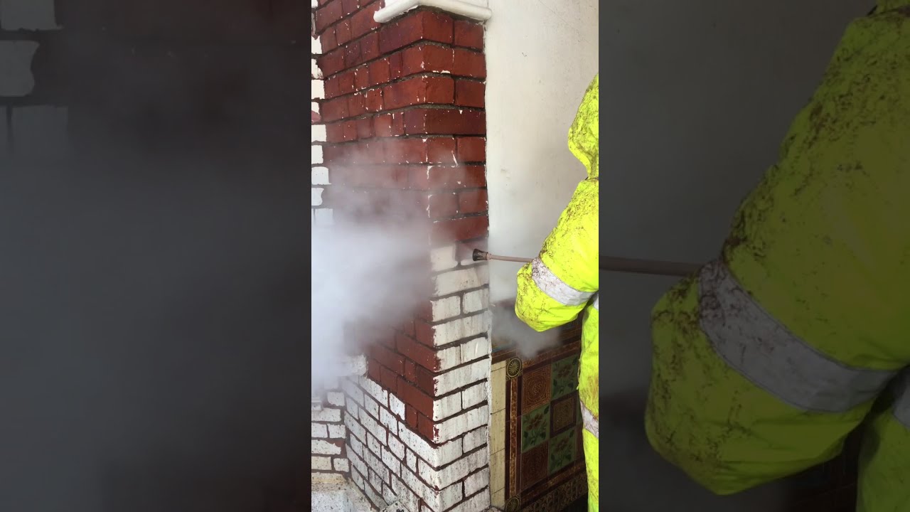 Masonry paint removal, paint stripping ,steam cleaning, Torik stone cleaning system