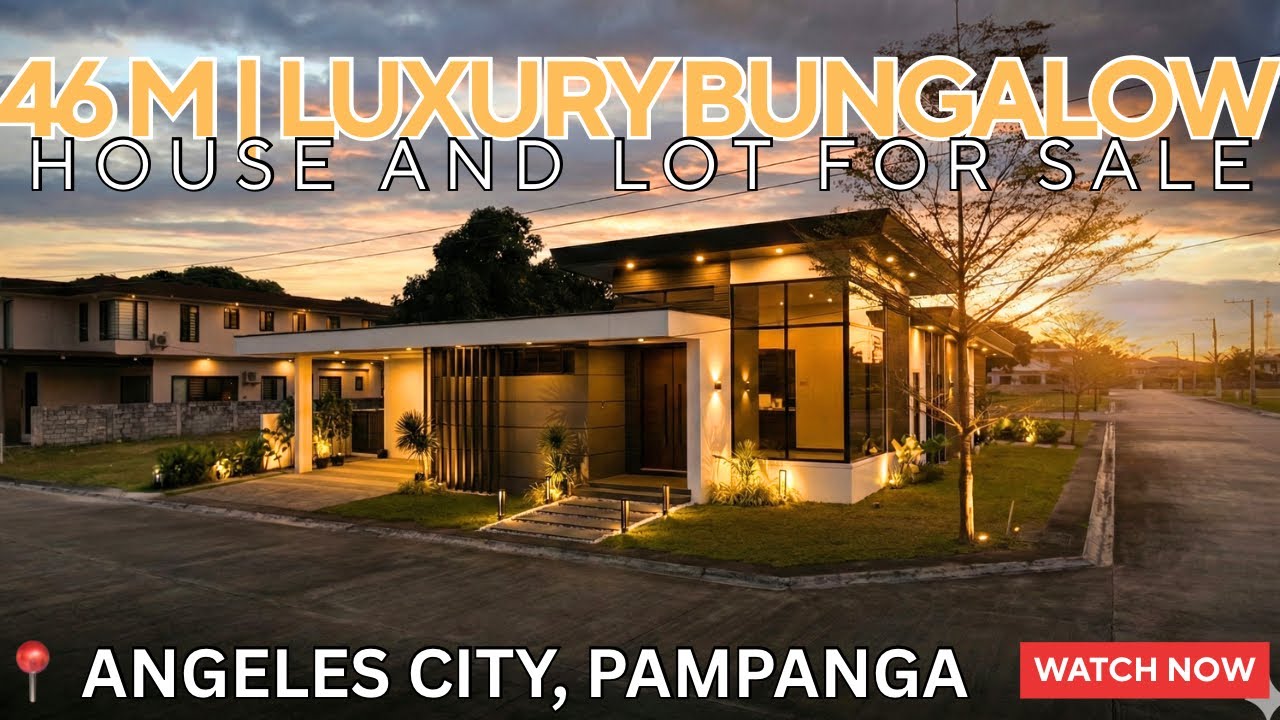 ₱46M Luxurious Modern Bungalow with Pool Near Clark Angeles Pampanga | 546sqm Lot House Tour