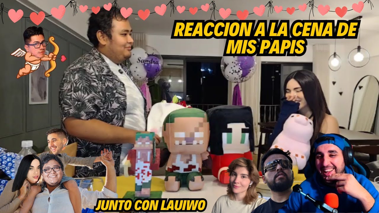 REACCIONAMOS a la CENA de mis PAPITOS 👪 ❤️ - LLAMADA GRUPAL IWO - LAU - ELEMAO 🤭 COMPLETO