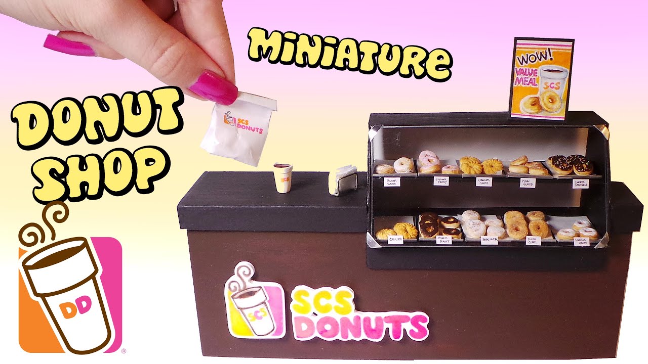 Учебное пособие по созданию миниатюрного магазина Dunkin Donuts // Куклы/Кукольный домик // Sugar...