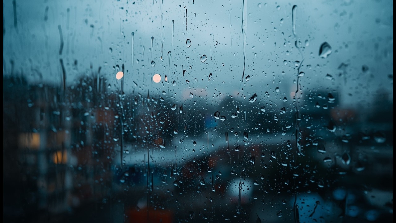 Rain Sounds on a Window | Steady Rain Ambience | 2 Hours | No Talking ASMR