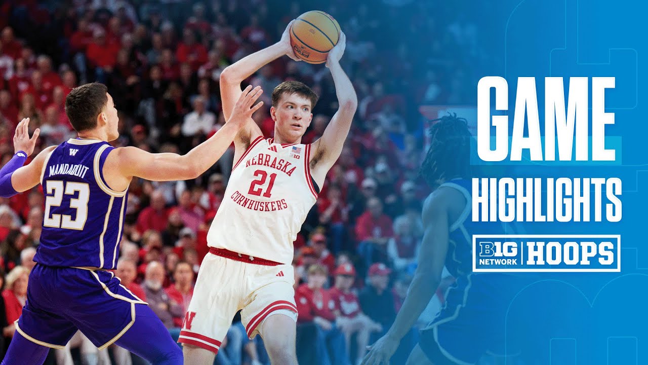 Washington at Nebraska | HIGHLIGHTS | Big Ten Men's Basketball | 01/21/2026
