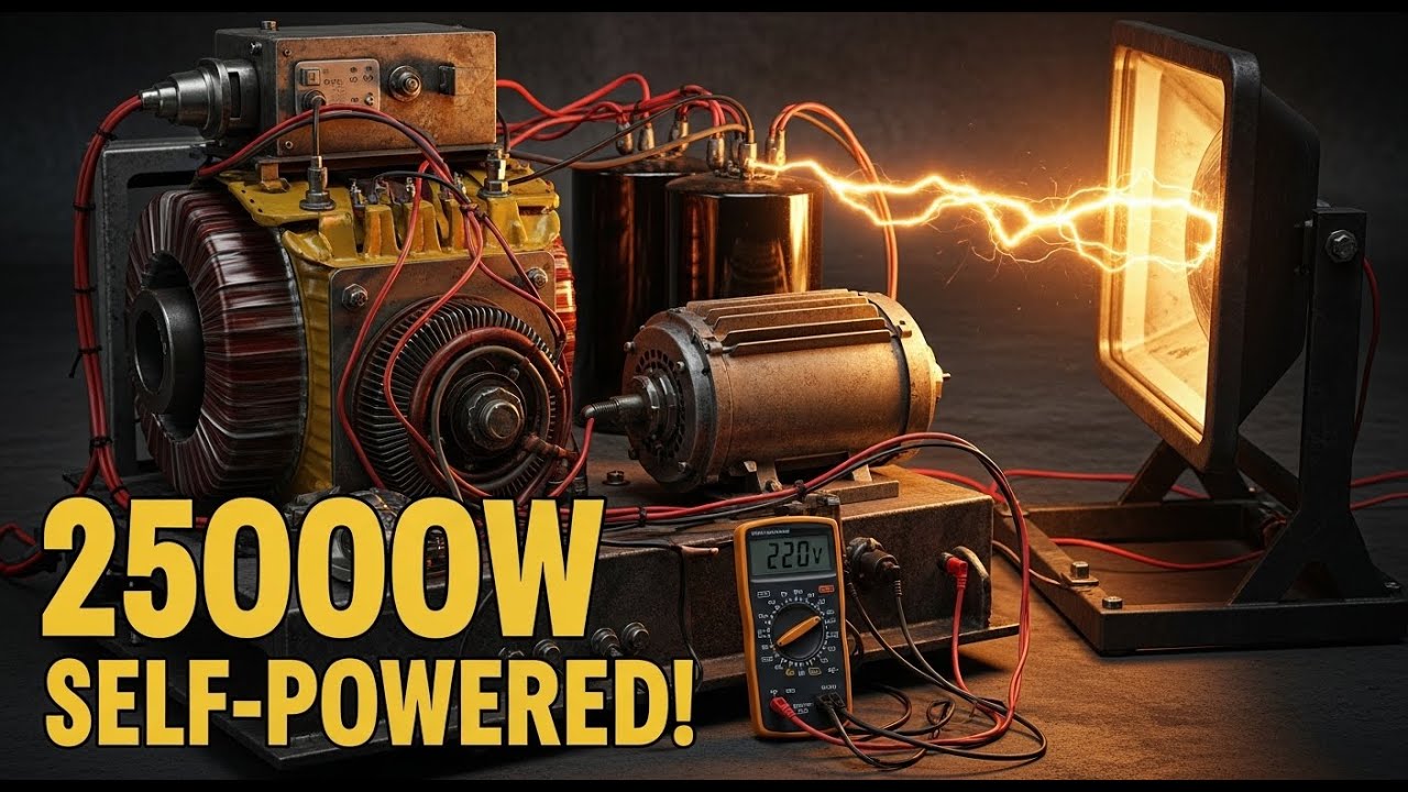 25000W Transformer Motor Capacitor AC Power Supply Electric 220V Energy Generator
