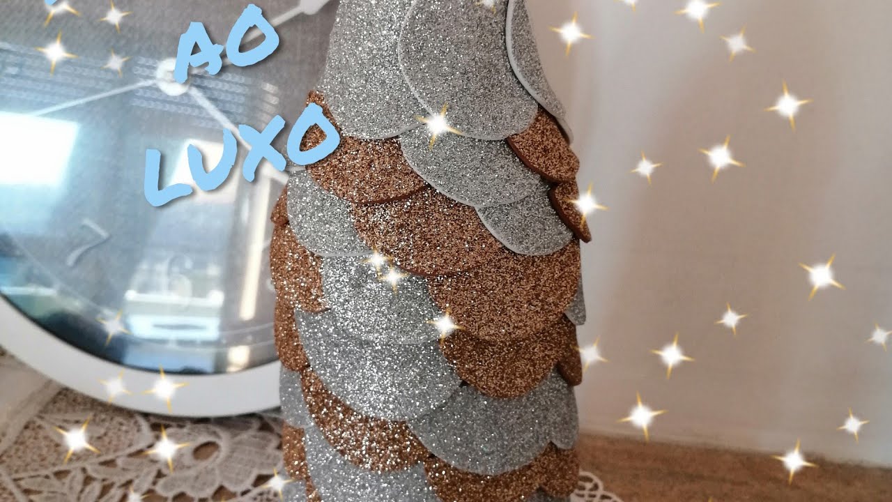 GARRAFA DECORADA COM EVA COM GLITTER