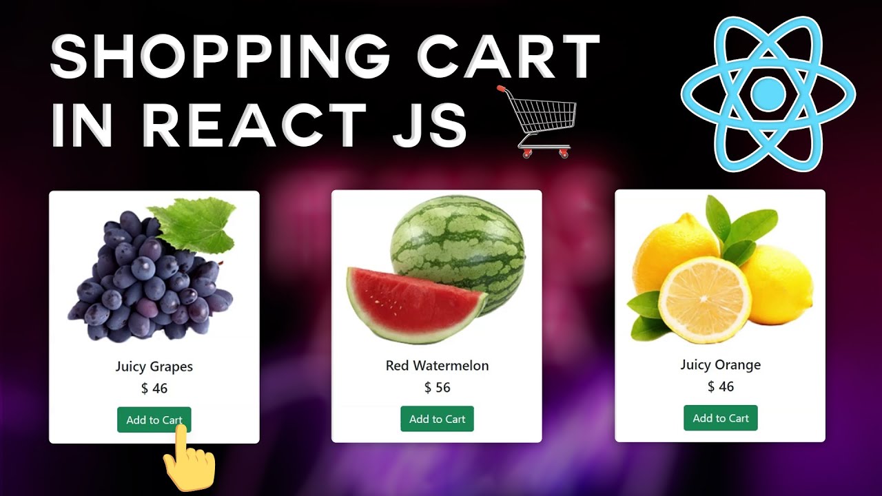 Корзина покупок на React js для новичков | Простой способ добавить в корзину ReactJS | Проект Rea...