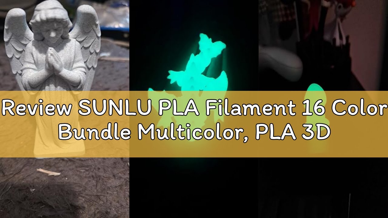 Review SUNLU PLA Filament 16 Color Bundle Multicolor, PLA 3D Printer Filament 1.75mm, Individually V