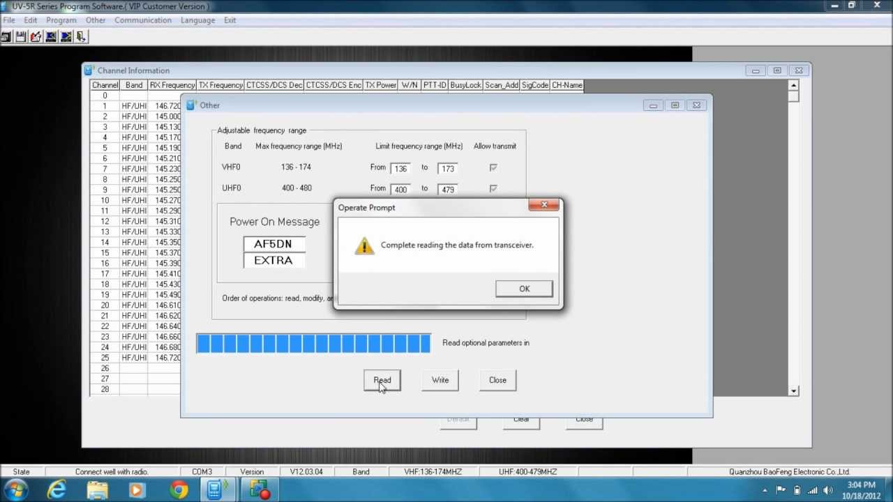 Repeater Programming With Software - Baofeng (Pofung) UV-5R Dual Band 2M & 70cm Transceiver - AF5DN
