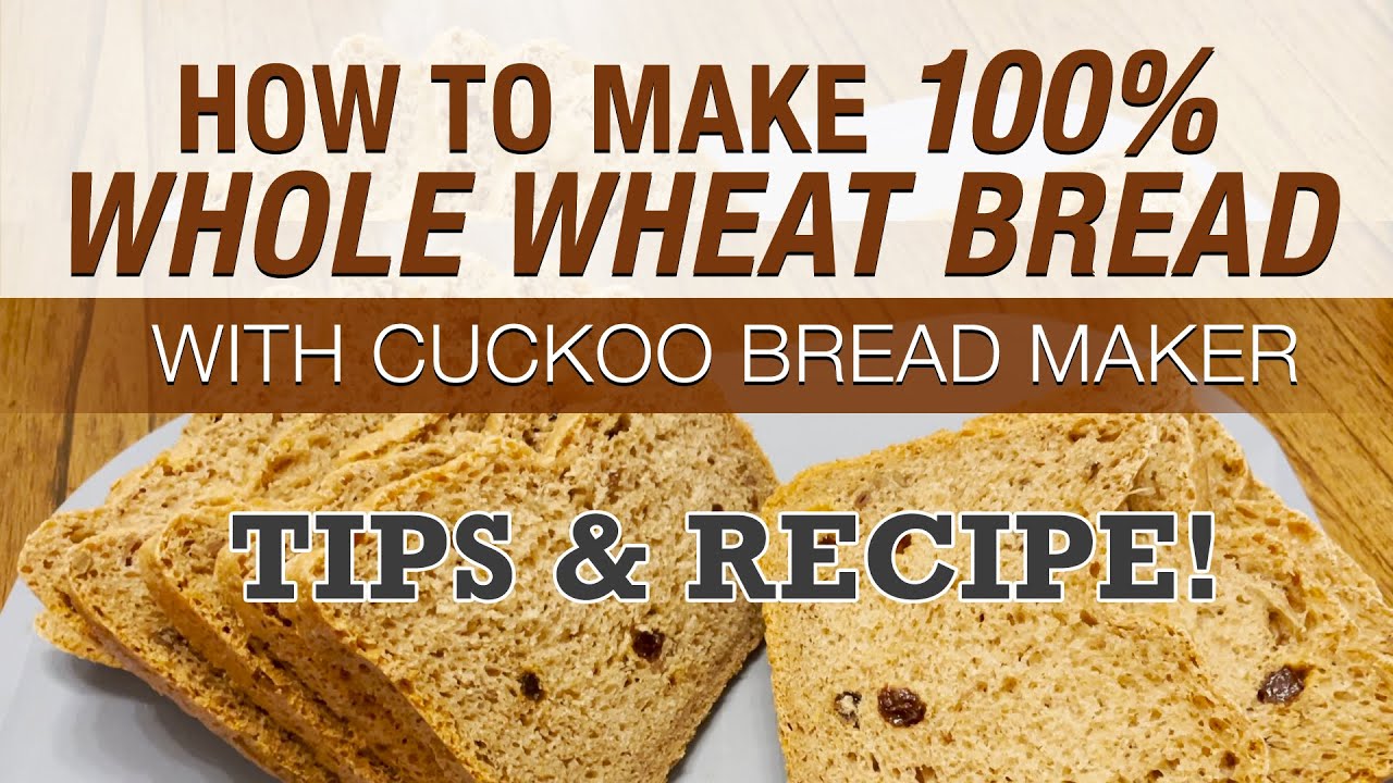 Making 100% Whole Wheat Bread with Cuckoo Bread Maker / 한글자막/ 제빵기로 100% 통밀빵 만들기