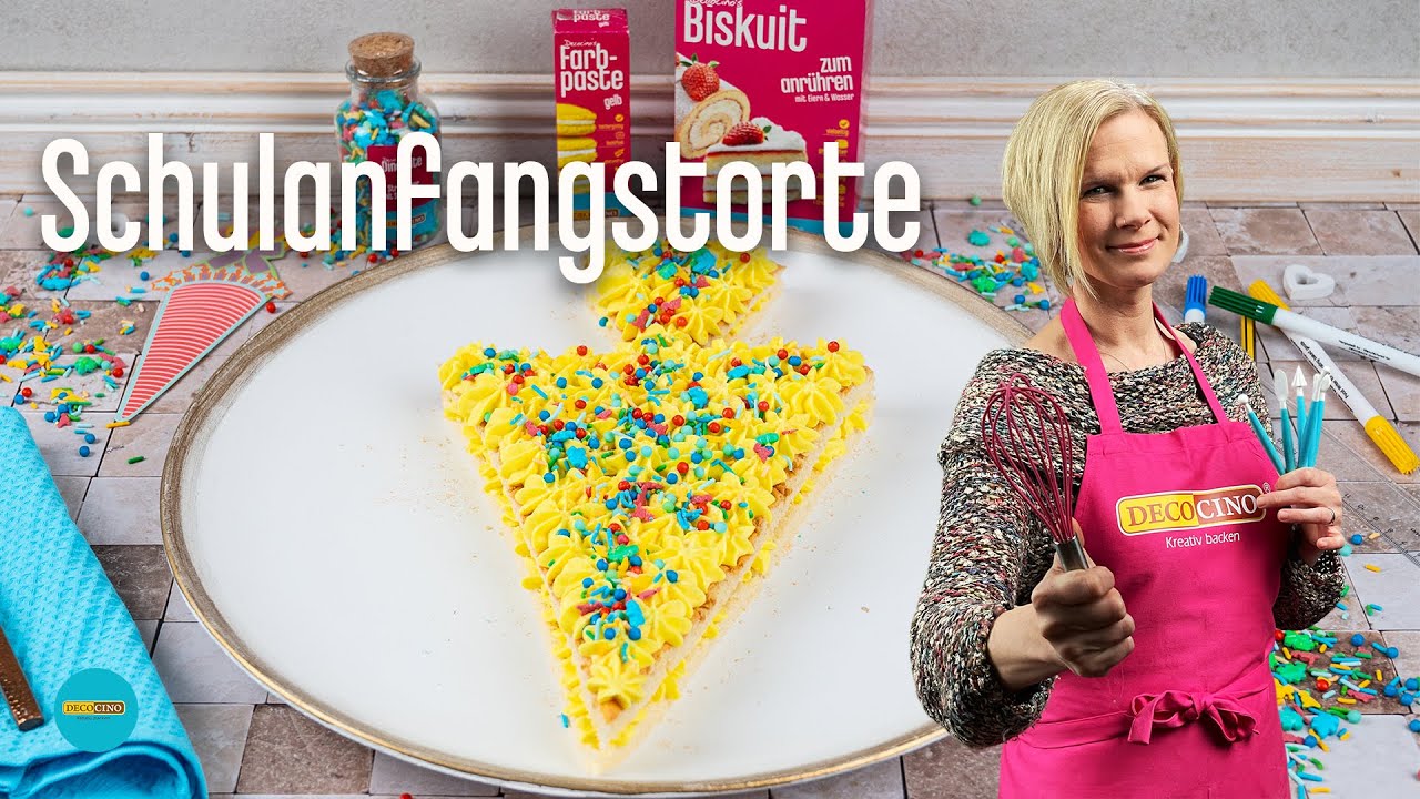 Schulanfangstorte mit Biskuit /schnell und einfach