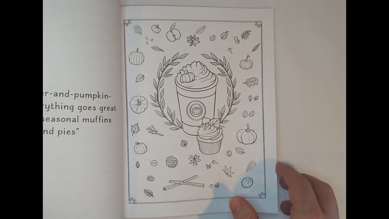 Pumpkin Spice Cafe Coloring Book Flip Through Review