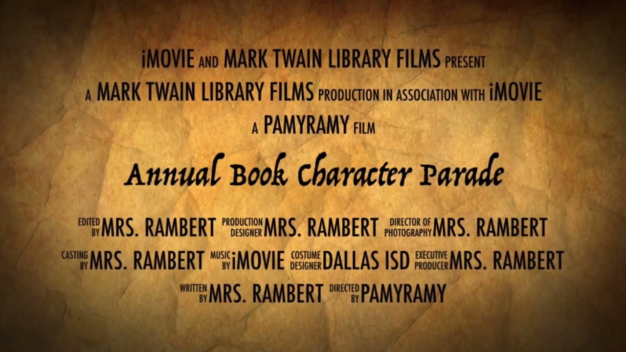 Annual Book Character Parade