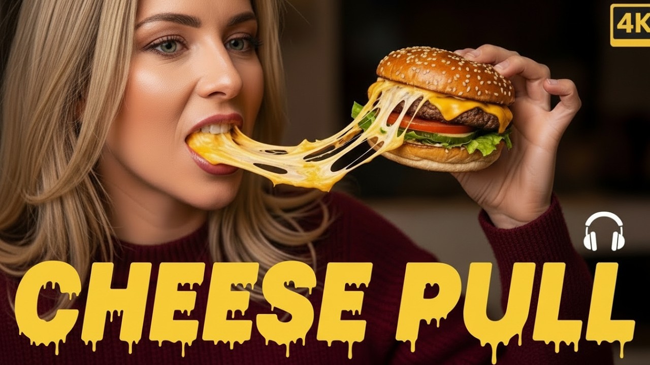 ASMR Eating MESSY CHEESEBURGER 🧀 Intense Chewing & Mouth Sounds