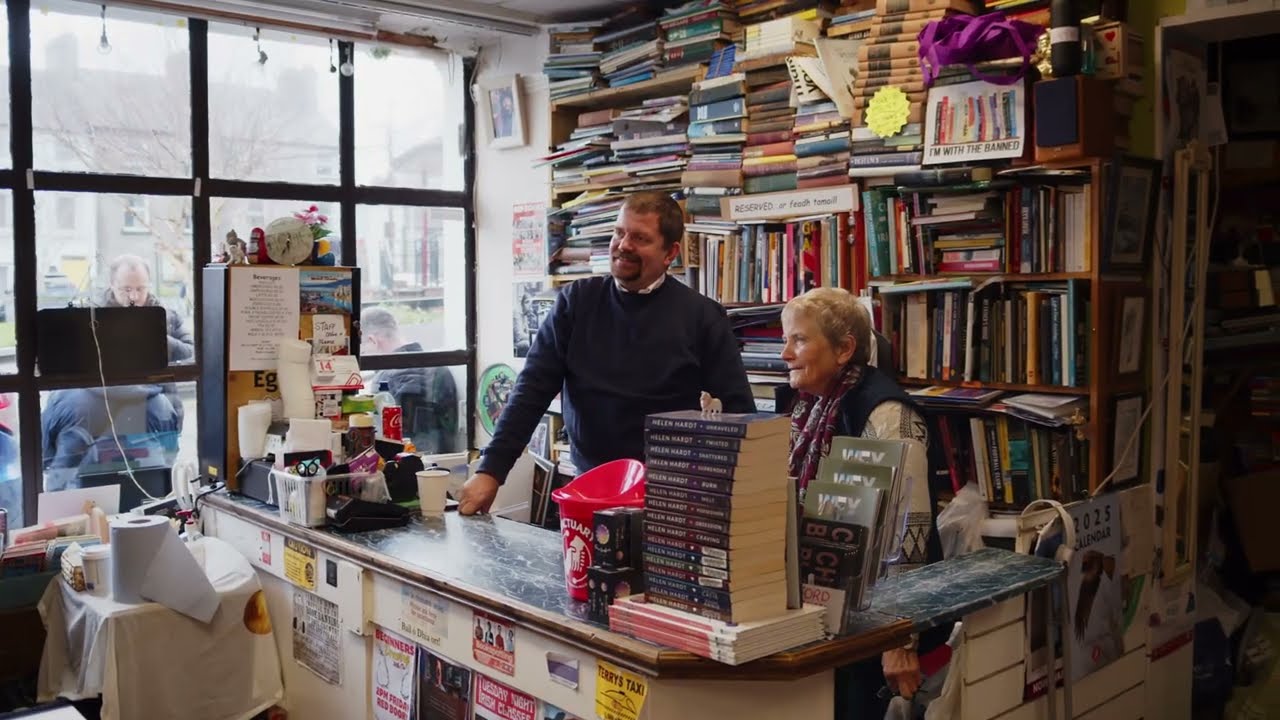 The shop is packed....literally to the ceiling with BOOKS!