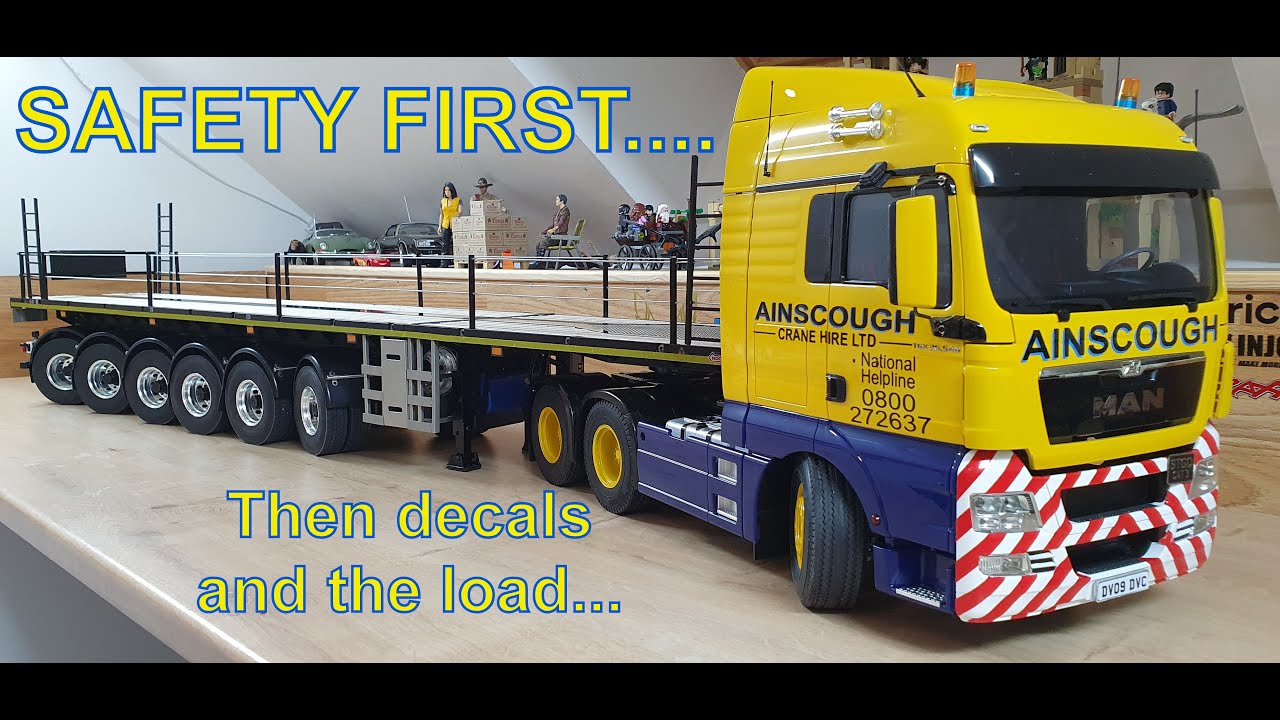 Tamiya MAN TGX - Project Ainscough   Ep18 - Nooxion Ballast Trailer Bed, Graphics and Load - 4k