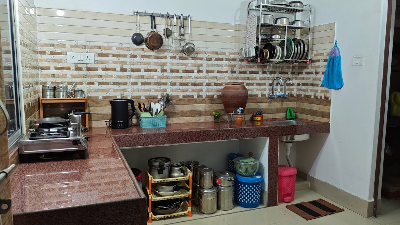 Non- Modular Kitchen Organization ideas | Small Kitchen Tour | Kitchen Organization ideas