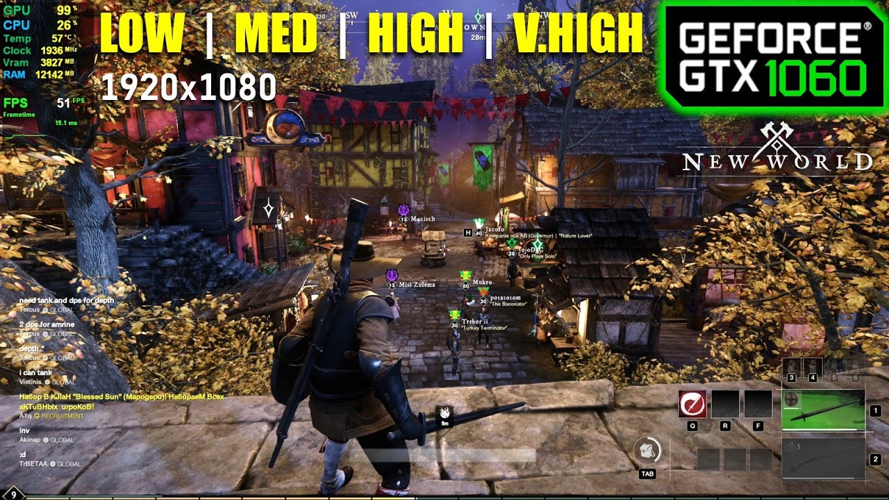 GTX 1060 | New World - 1080p - All Settings