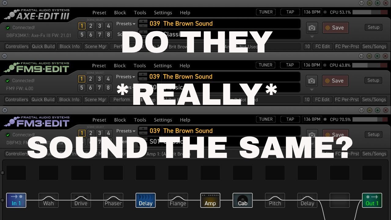 Axe-Fx 3/FM9/FM3: They *CAN'T* Sound The Same - Or Can They?