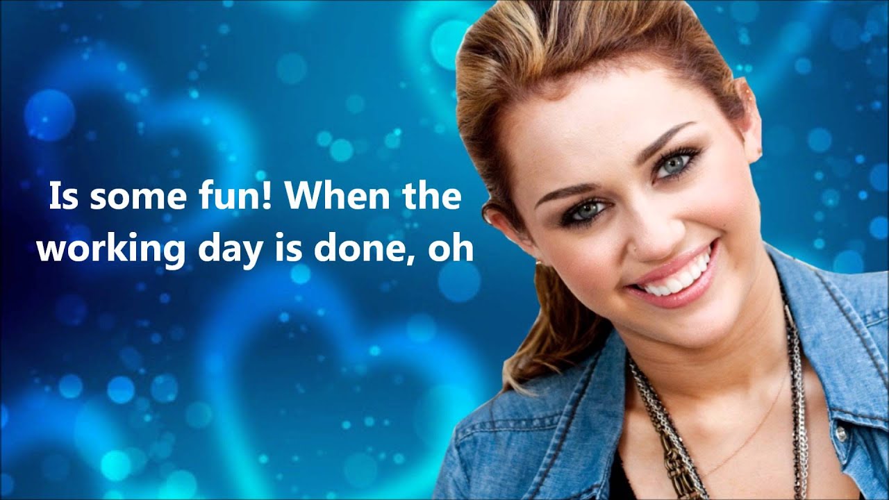 Miley Cyrus Girls Just Wanna Have Fun [Lyrics On Screen]