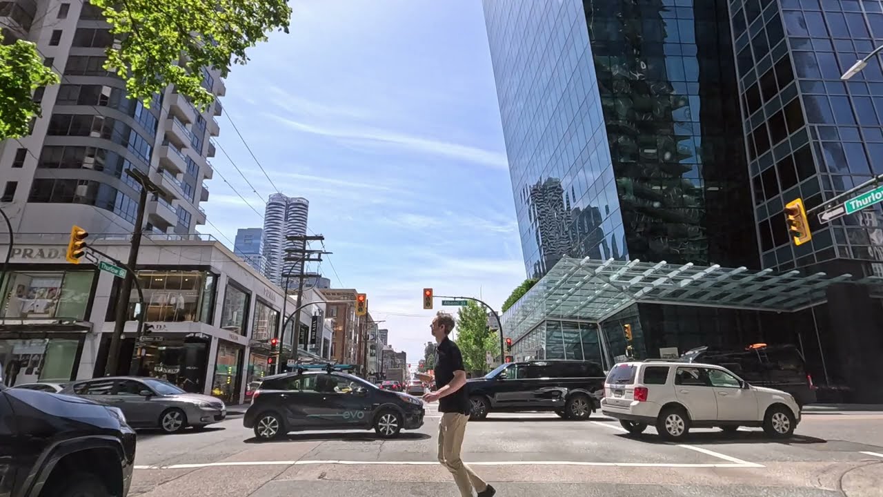 4K Driving in downtown Vancouver, Canada 加拿大溫哥華市中心駕駛캐나다 밴쿠버 시내에서 운전하기 カナダ、バンクーバーのダウンタウンでの運転加拿大温哥华驾驶