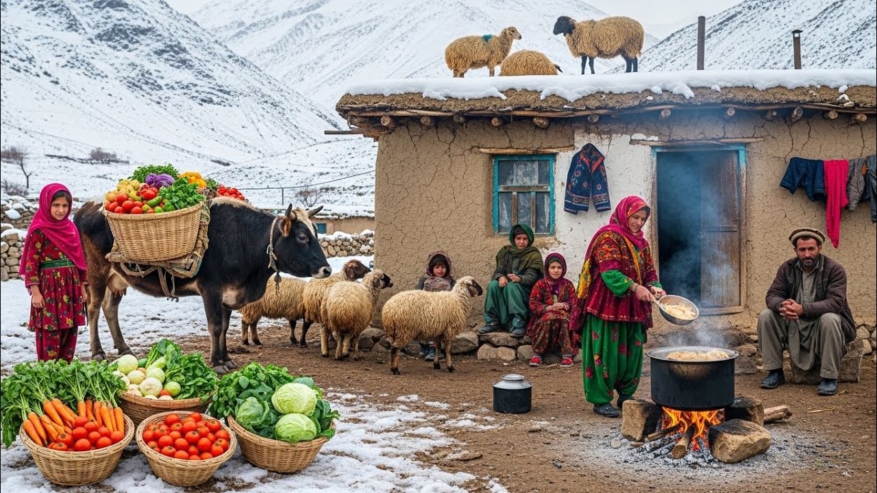 Buffalo Slaughter to Feast | Complete Day in Afghan Tent Village with 35 Sheep