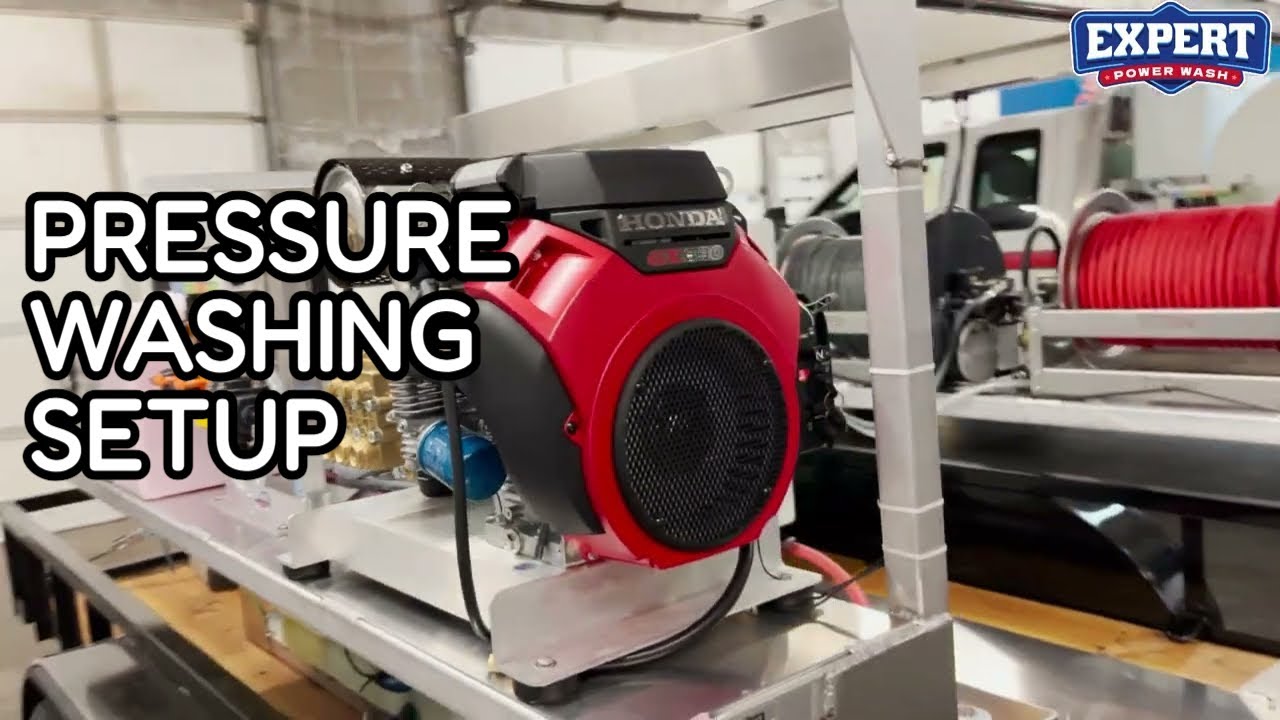 Pressure Washing Truck Skid Set Up On a Trailer- Jim's Skid