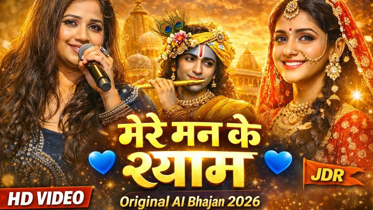 मेरे मन के श्याम | Original AI Krishna Bhajan 2026 | Radha Krishna Song | HD Video | JDR