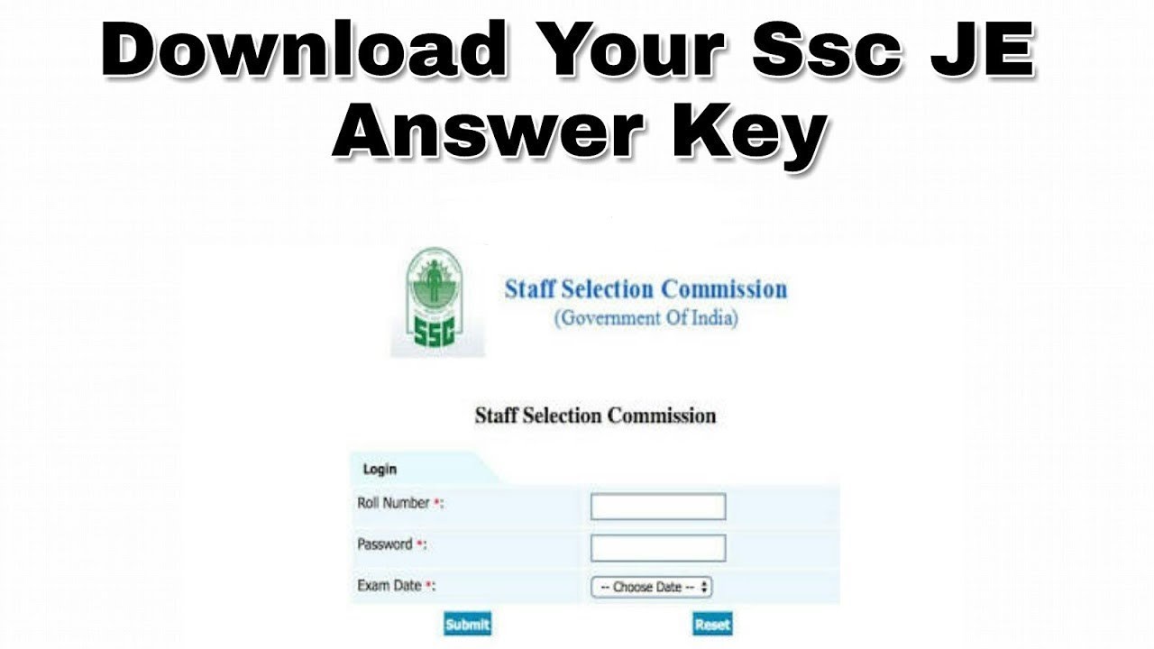 How to Download SSC JE Answer key
