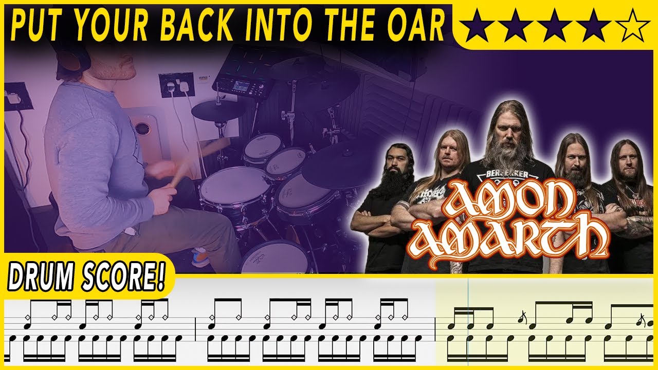Put Your Back Into The Oar - Amon Amarth | DRUM SCORE Sheet Music | #417 DRUMSCRIBE