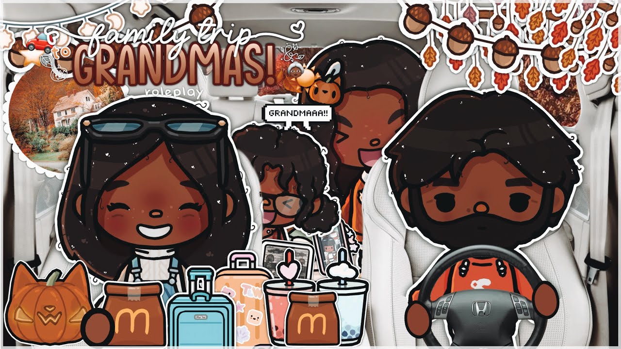 *AESTHETIC* Family trip to GRANDMAS! 👵🏾🚗 |*voiced!* 🔊 | Toca World Roleplay 🌎 