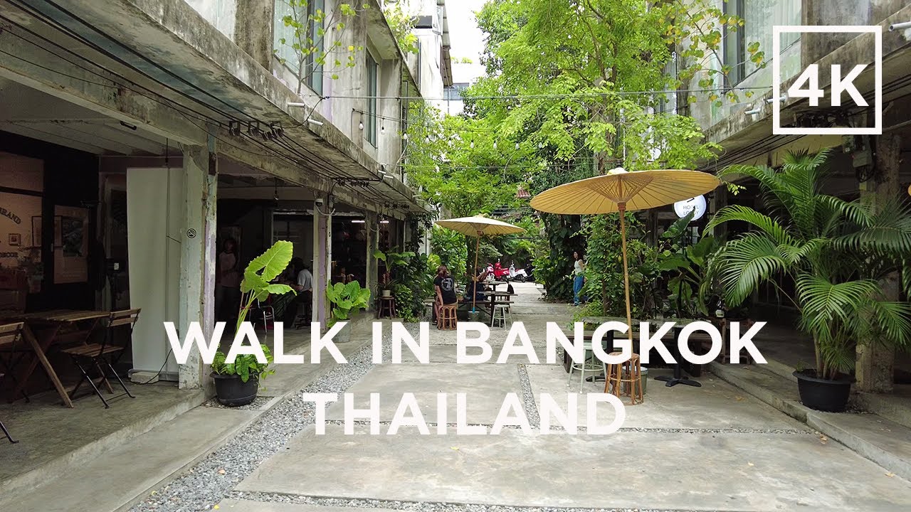 Day walk in Bangkok (Thailand) - Soi Rong Rian King Phet, Phaya Thai Rd, Rama I Rd [4k]