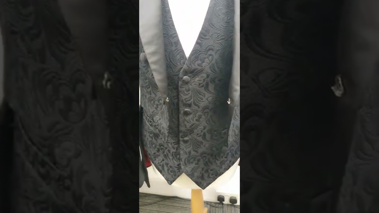 Bespoke Wedding Suit - Black Brocade Tailcoat + Shirt + Bow Tie