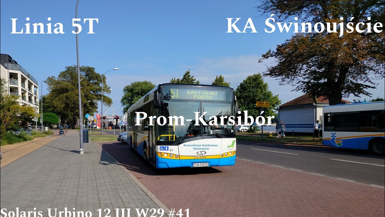 Świnoujście Linia 5T Prom-Karsibór Solaris Urbino 12 III W49 #41