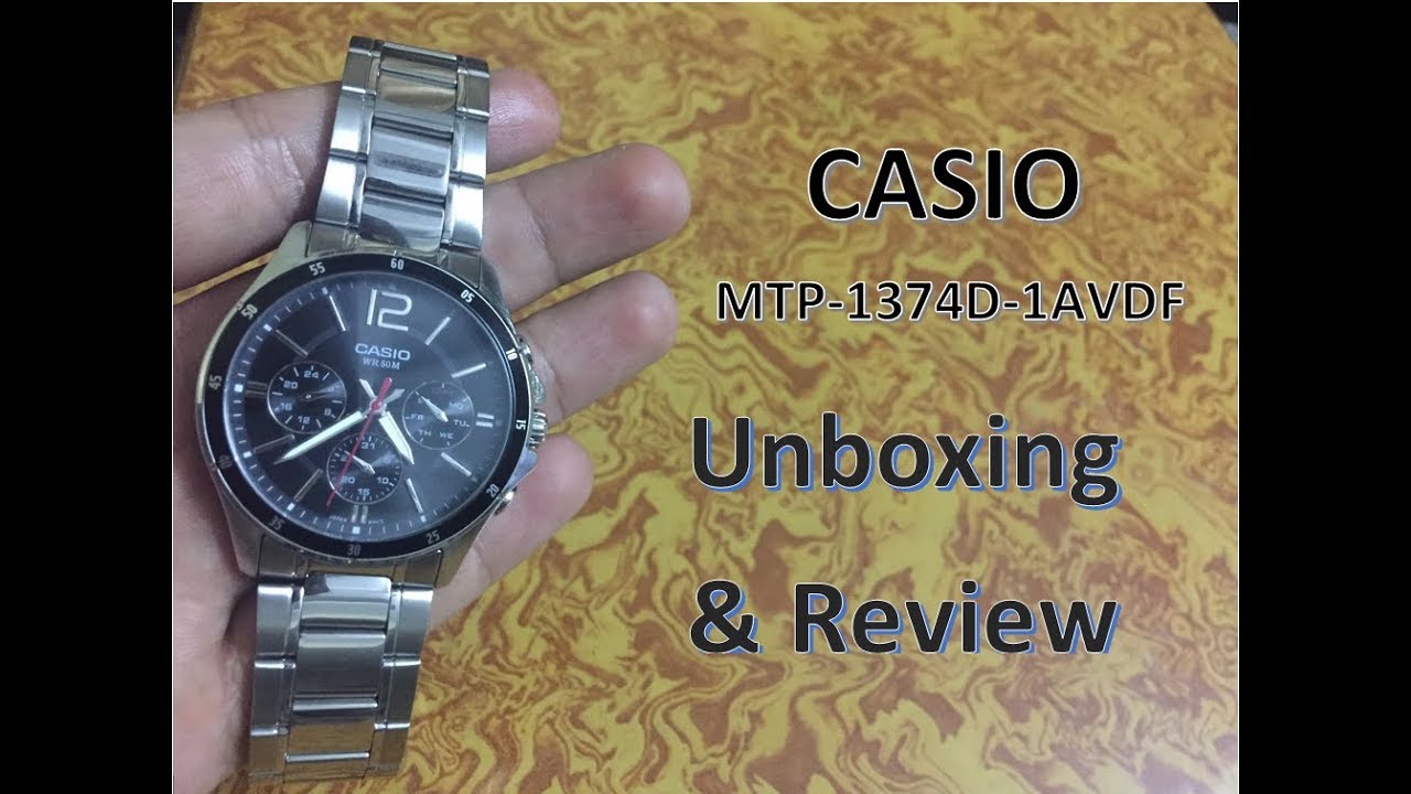 Casio Enticer MTP-1374D-1AVDF (A832) Watch Unboxing and Review